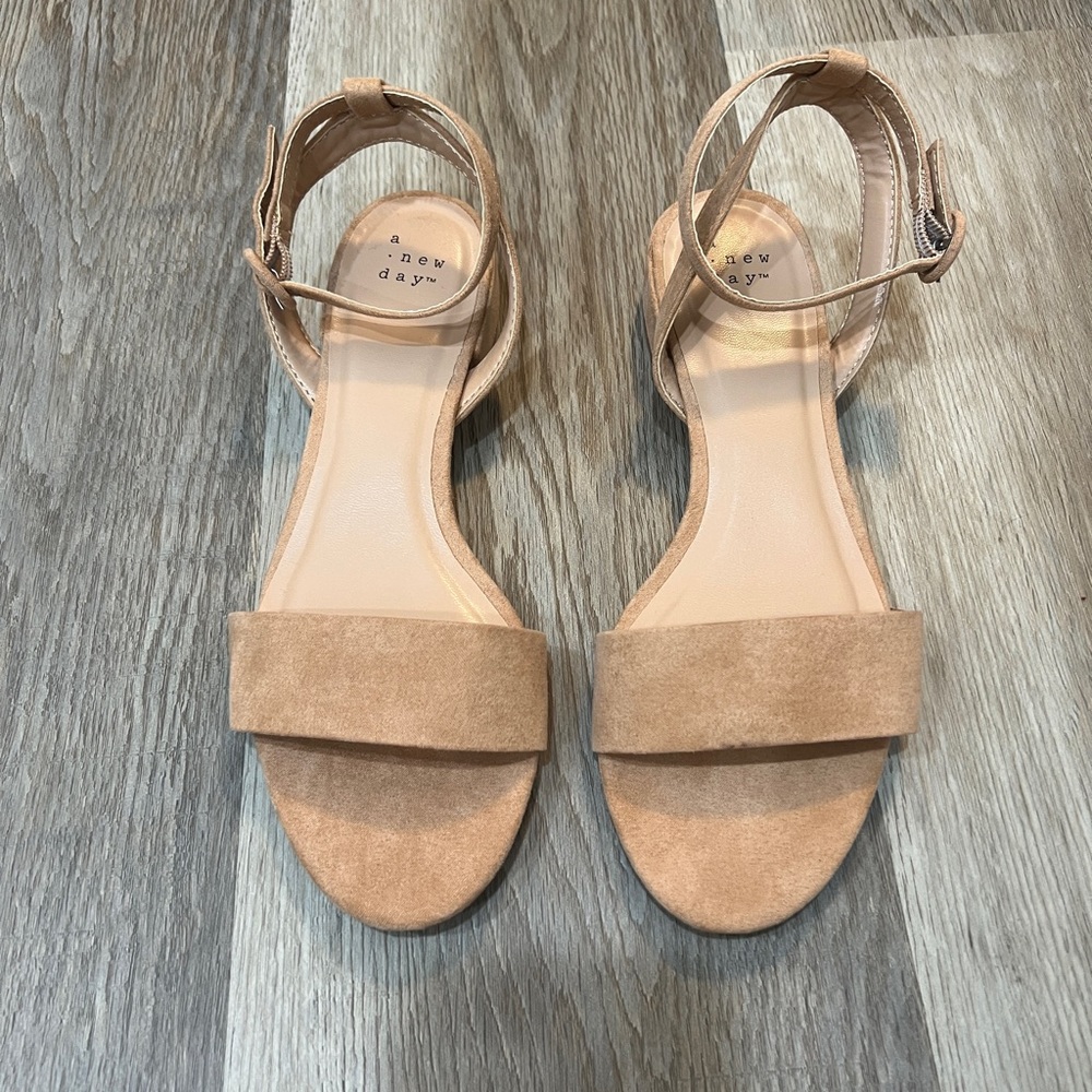 A New Day tan suede sandal